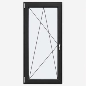 1 flügelige Balkontür Kunststoff Anthrazitgrau (beidseitig) Dreh-Kipp, Fenstermaxx24