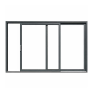 Hebe- Schiebetür Kunststoff Basaltgrau beidseitig_Fenstermaxx24