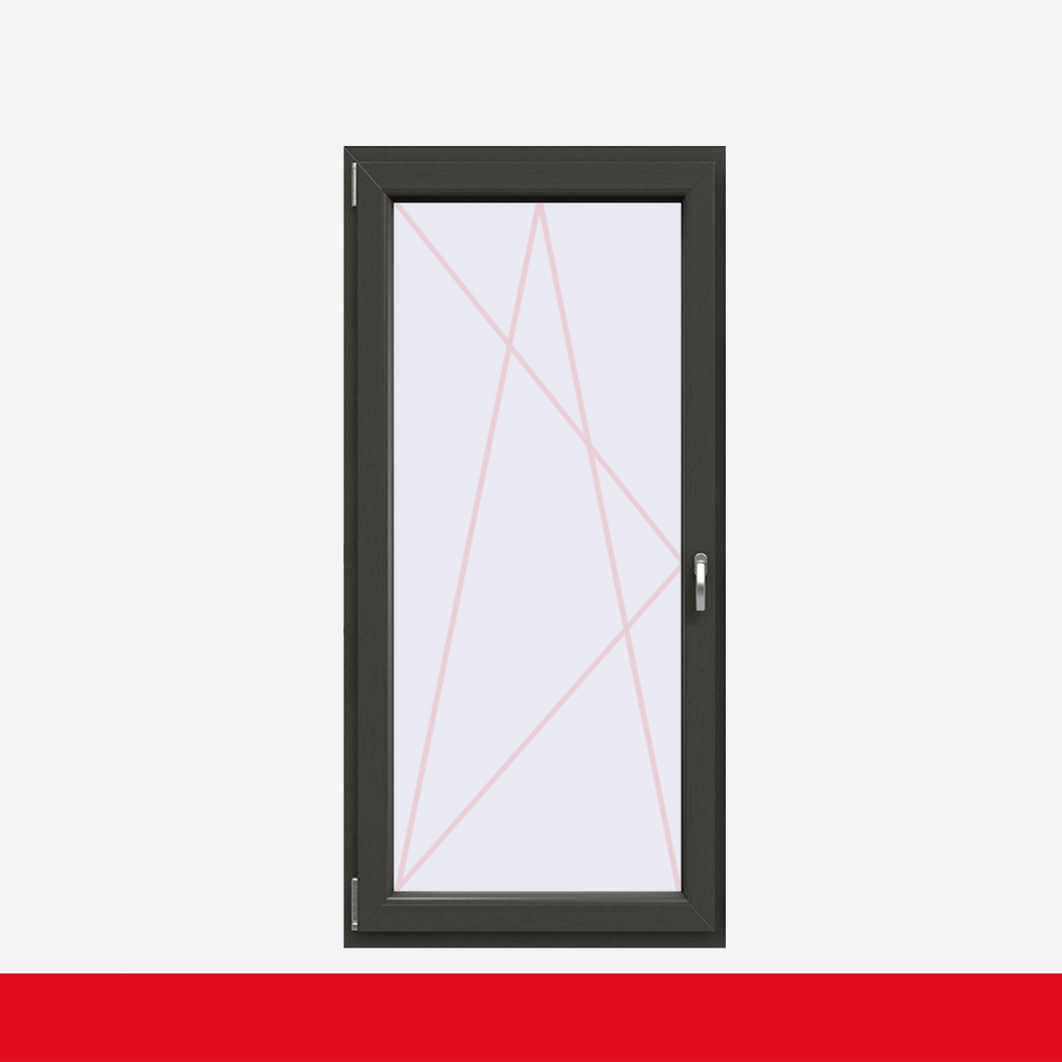 Fenstermaxx24 – balkon 1f dkl griff farbig quarzgrau