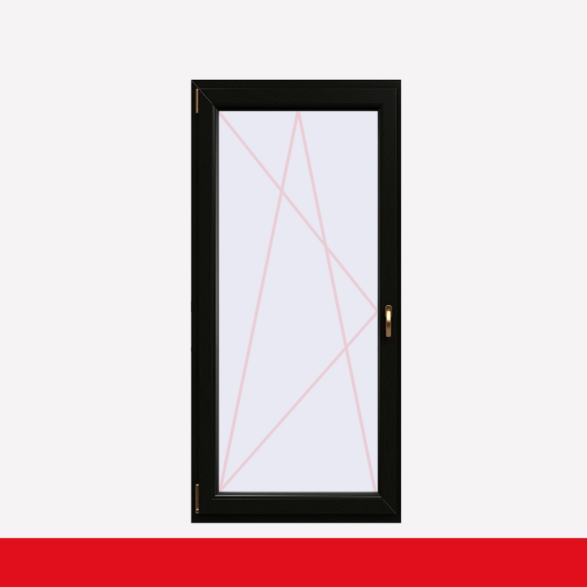 Fenstermaxx24 – balkon 1f dkl griff farbig schwarzbraun