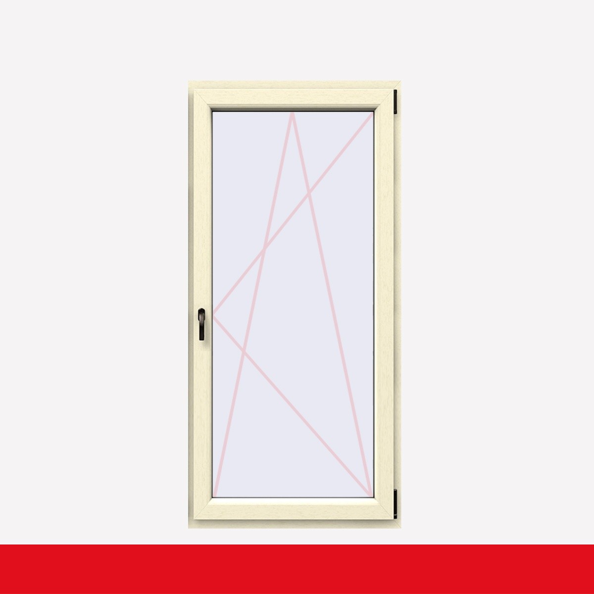 Fenstermaxx24 – balkon 1f dkr griff farbig cremeweiss