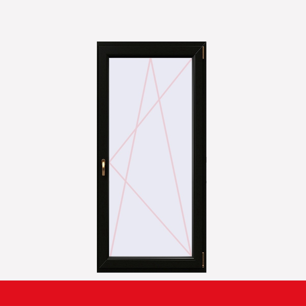 Fenstermaxx24 – balkon 1f dkr griff farbig schwarzbraun