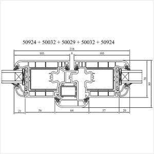 Fenstermaxx24 – Iglo 5 Stulpbalkontuer PP nach aussen