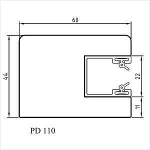 Fenstermaxx24 – Aufsatzrollladen Fuehrungsschiene Holz PD110