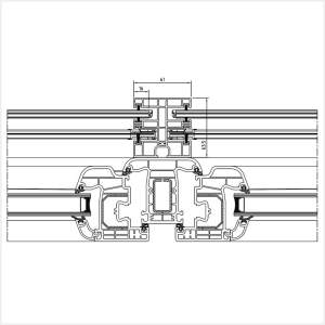 Fenstermaxx24 – Beidseitige Fuehrungsschiene mit Insektenschutz am Iglo 5 Profil 1