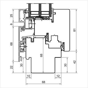 Fenstermaxx24 – Duoline 68 Fenster Fluegel und Rahmen mit Standardfalz