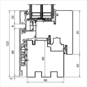 Fenstermaxx24 – Duoline 68 Fenster mit Falz fuer Federprofil