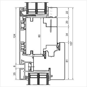Fenstermaxx24 – Duoline 68 Fenster mit Oberlicht Fest
