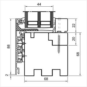 Fenstermaxx24 – Duoline 68 Festverglasung mit Falz fuer Federprofil
