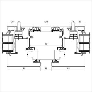 Fenstermaxx24 – Duoline 68 Pfosten mit Fluegel