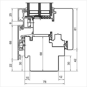 Fenstermaxx24 – Duoline 78 Fenster Fluegel und Rahmen mit Standardfalz