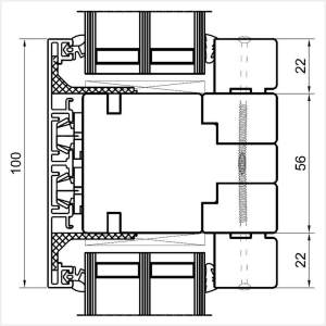 Fenstermaxx24 – Duoline 78 Festverglasung Kaempfer Sprosse