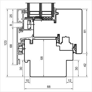 Fenstermaxx24 – Duoline 88 Fenster Fluegel und Rahmen mit Standardfalz