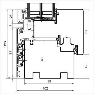 Fenstermaxx24 – Duoline 88 Fenster mit Falz fuer Federprofil