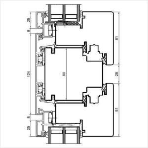 Fenstermaxx24 – Duoline 88 Fenster mit Oberlicht Dreh Kipp