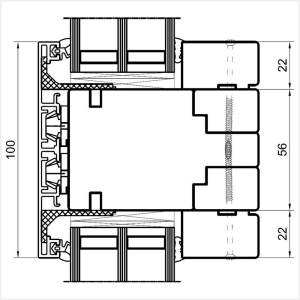 Fenstermaxx24 – Duoline 88 Festverglasung Kaempfer Sprosse