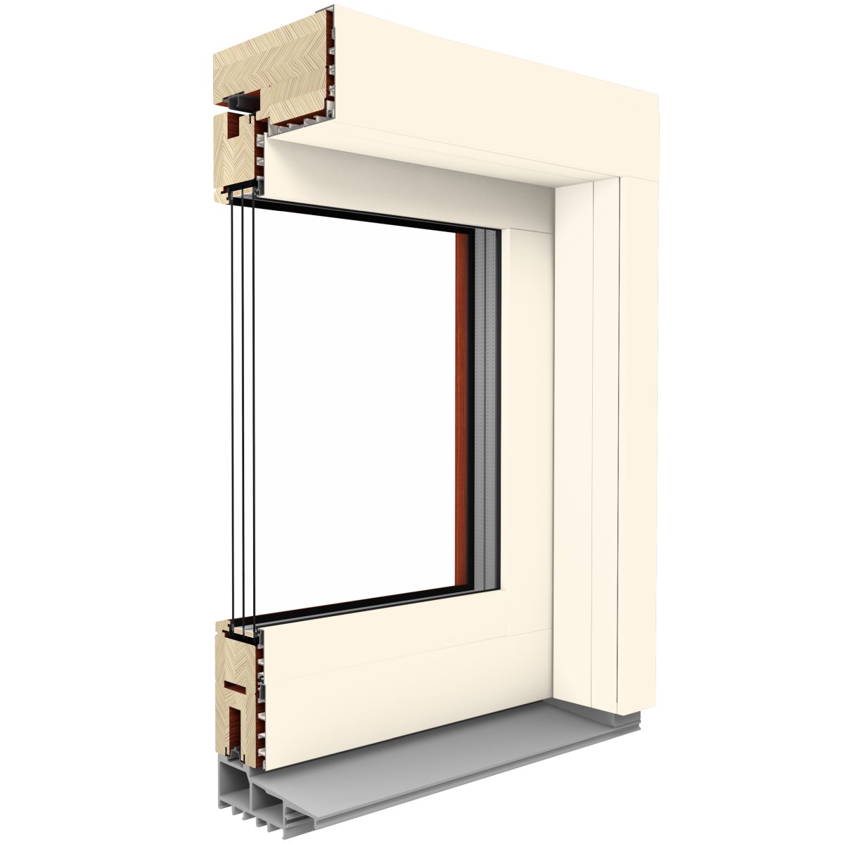 Fenstermaxx24 – Duoline Hs Cream RAL 9001