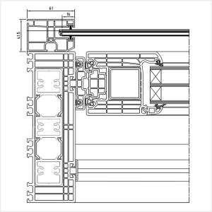 Fenstermaxx24 – Einseitige Fuehrungsschiene am Iglo HS Profil Tuer aussen