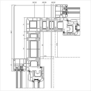 Fenstermaxx24 – Fuehrungsschiene mit Insektenschutz und Eckkopplung 90° am Iglo 5 Profil