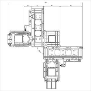 Fenstermaxx24 – Iglo HS Tuer Eckkopplung 90° mit HS Tuer