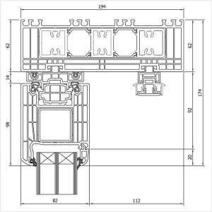 Fenstermaxx24 – Iglo HS Tuer Rahmen mit festem Fluegel oben