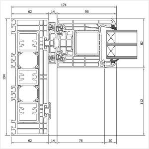 Fenstermaxx24 – Iglo HS Tuer Rahmen mit festem Fluegel