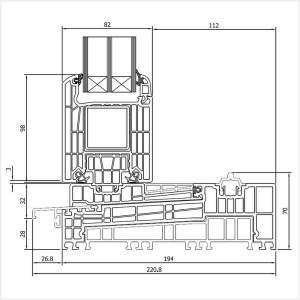 Fenstermaxx24 – Iglo HS Tuer Schwelle mit festem Fluegel