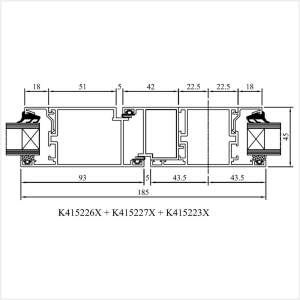 Fenstermaxx24 – MB 45 Balkontuer nach aussen mit Pfosten Dreh Kipp Fest