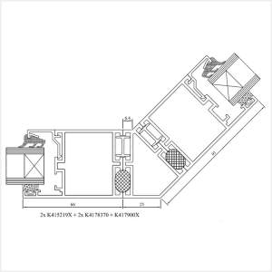 Fenstermaxx24 – MB 45 Eckkopplung 135°