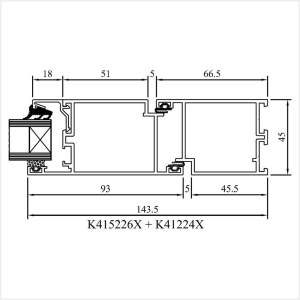 Fenstermaxx24 – MB 45 Tuer nach aussen Rahmenprofil