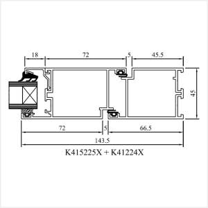 Fenstermaxx24 – MB 45 Tuer nach innen Rahmenprofil