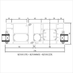 Fenstermaxx24 – MB 70 Balkontuer nach aussen mit Seitenteil