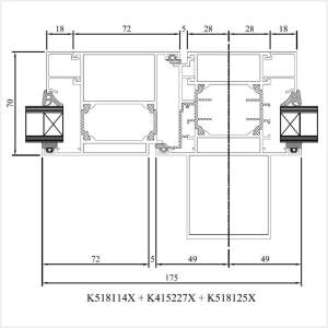 Fenstermaxx24 – MB 70 Balkontuer nach innen mit statischem Pfosten