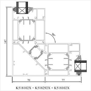 Fenstermaxx24 – MB 70 Eckkopplung 90°
