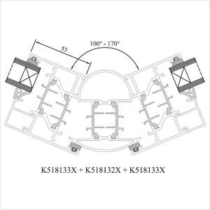 Fenstermaxx24 – MB 70 Eckkopplung Variabel aussen