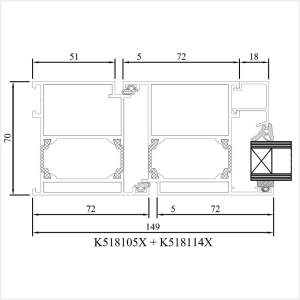 Fenstermaxx24 – MB 70 Tuer nach innen Rahmenprofil