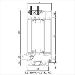 Fenstermaxx24 – MB 70 Tuer nach innen mit Schwelle