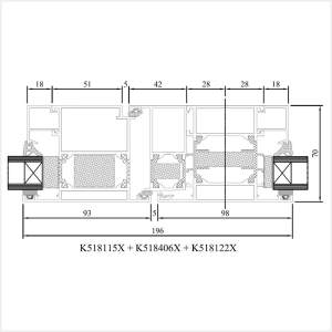 Fenstermaxx24 – MB 70HI Balkontuer nach aussen mit Seitenteil