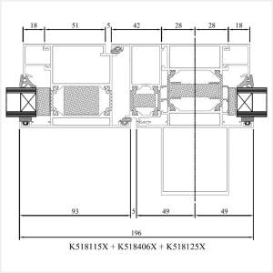 Fenstermaxx24 – MB 70HI Balkontuer nach aussen mit statischem Pfosten
