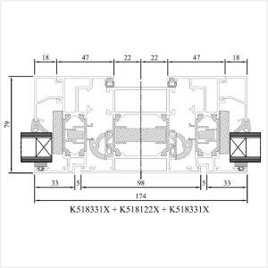 Fenstermaxx24 – MB 70HI Fenster mit Pfosten