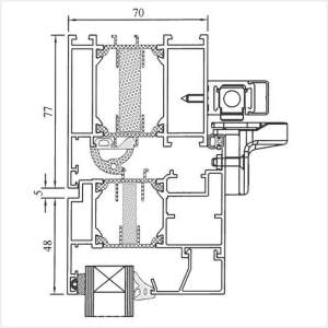 Fenstermaxx24 – MB 70HI PSK Tuer oberer Rahmen