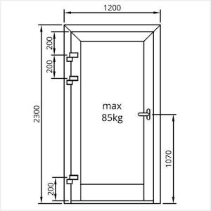 Fenstermaxx24 – MB 86 SI 3x 2 flueglige Tuerbaender mit maximal Massen und Gewicht