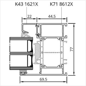 Fenstermaxx24 – MB 86 SI Festverglasung Rahmen