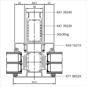 Fenstermaxx24 – MB 86 SI Statisch verstaerktes Profil innen