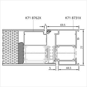 Fenstermaxx24 – MB 86 SI Tuer nach aussen mit Aufsatzfuellung