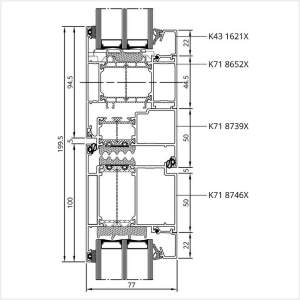 Fenstermaxx24 – MB 86 SI Tuer nach aussen mit Oberlicht Fest