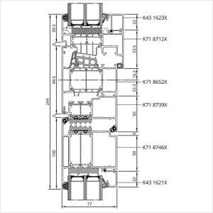 Fenstermaxx24 – MB 86 SI Tuer nach aussen mit Oberlicht Kipp