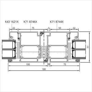 Fenstermaxx24 – MB 86 SI Tuer nach aussen mit Stulp