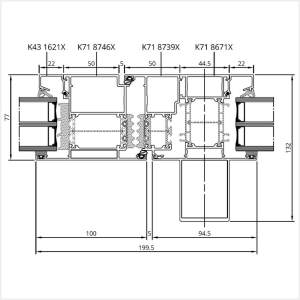 Fenstermaxx24 – MB 86 SI Tuer nach aussen mit statischem Pfosten