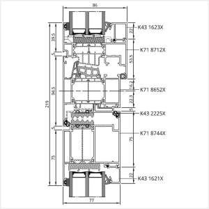 Fenstermaxx24 – MB 86 SI Tuer nach innen mit Oberlicht Kipp